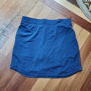 Eddie Bauer Navy Elastic Waist Tennis Skirt With Front Pockets Size Large